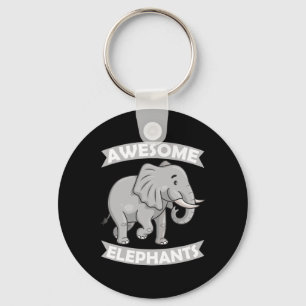 Awesome Elephants Zoo Circus Elephant Conservative Keychain
