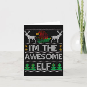 Awesome Elf Matching Family Group Christmas Party  Card