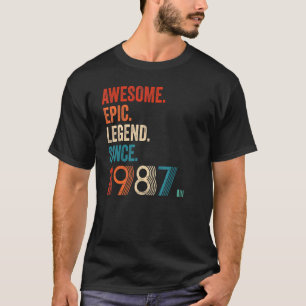 Awesome Epic Legend Since 1987 36th Birthday T-Shirt