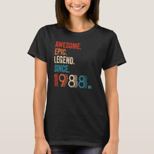 Awesome Epic Legend Since 1988 35th Birthday T-Shirt