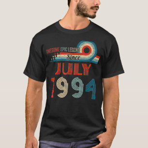 Awesome Epic Legend Since July 1994 28th Birthday T-Shirt