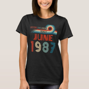 Awesome Epic Legend Since June 1987 35th Birthday T-Shirt