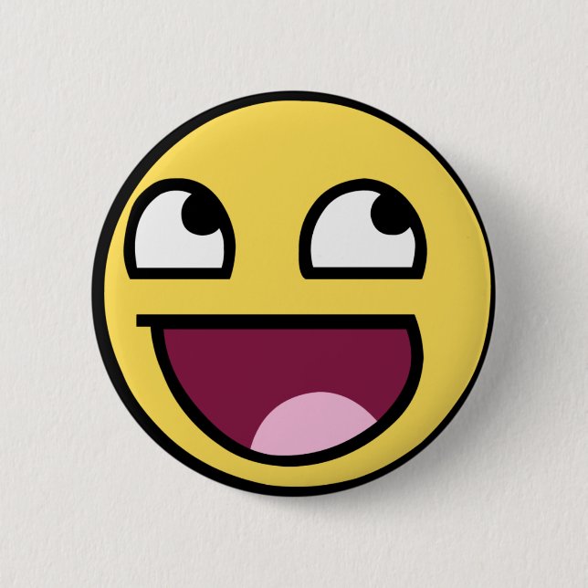 awesome face 2 inch round button (Front)