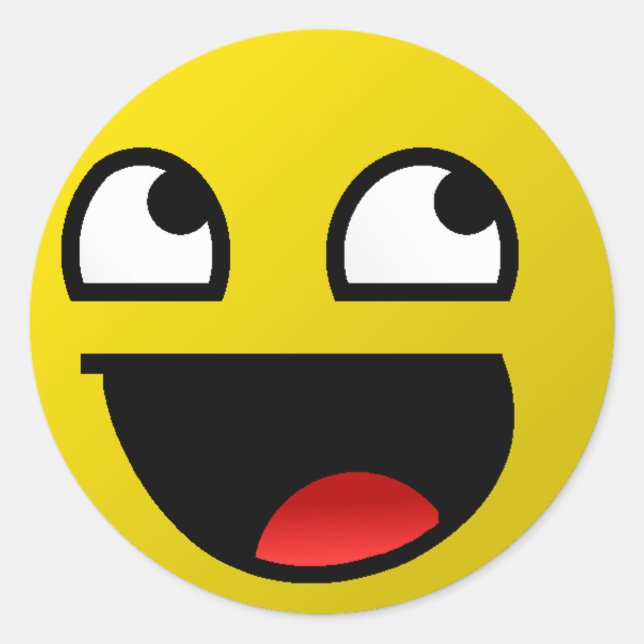 Awesome Face! Classic Round Sticker (Front)