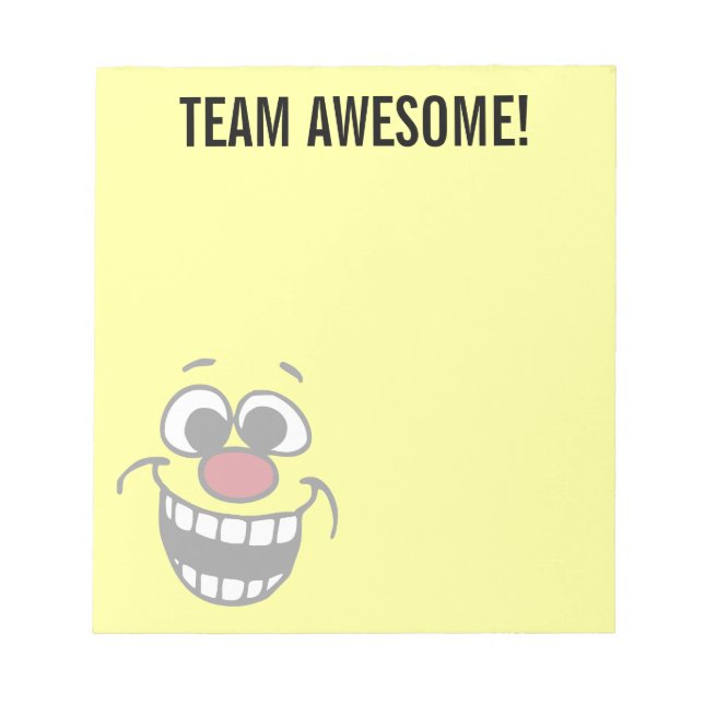 Awesome Face Grumpey Notepad (Front)