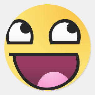 Awesome face - High quality HD Classic Round Sticker