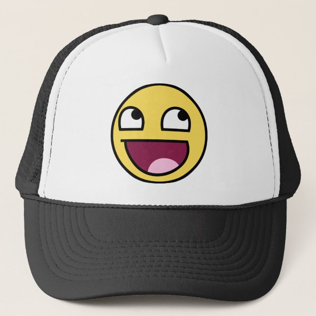 Awesome Face Meme Clothing Trucker Hat (Front)