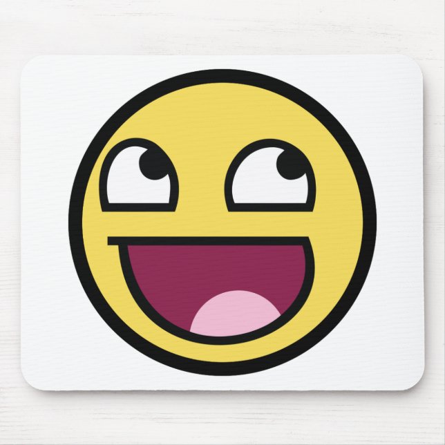Awesome Face Mouse Pad (Front)