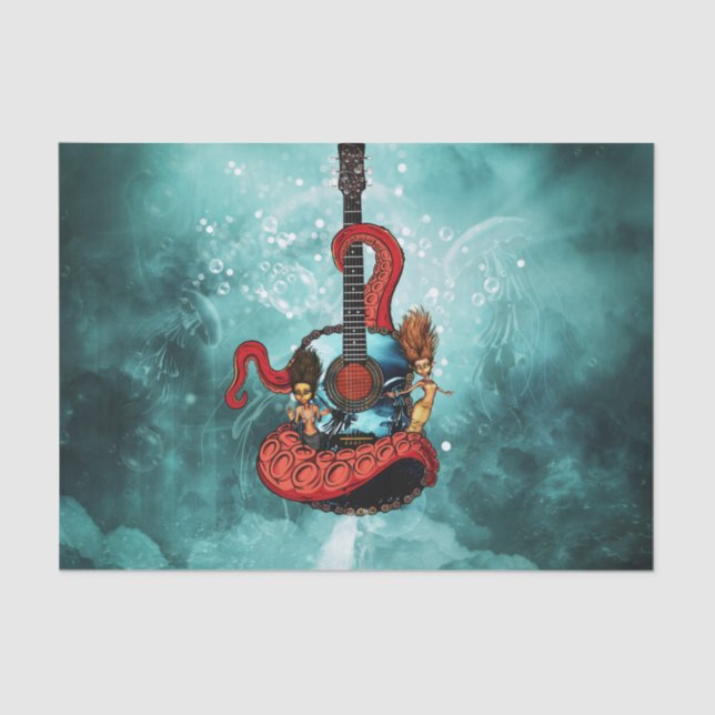 Awesome fantasy guitar tissue paper (Front)