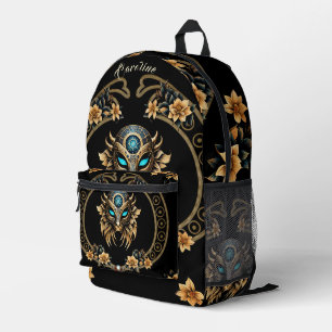 Awesome fantasy mask. printed backpack