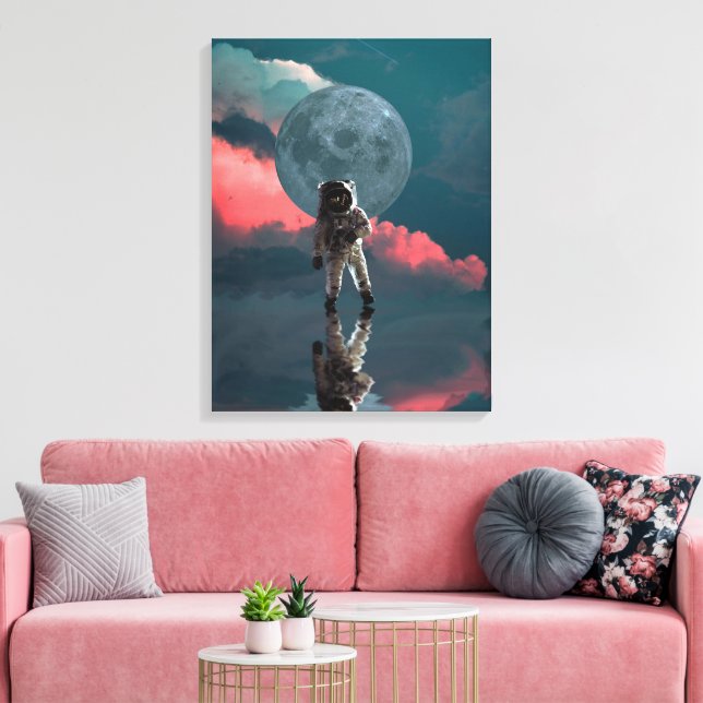 Awesome Fantasy Photo of Astronaut Canvas Print (Insitu(LivingRoom))