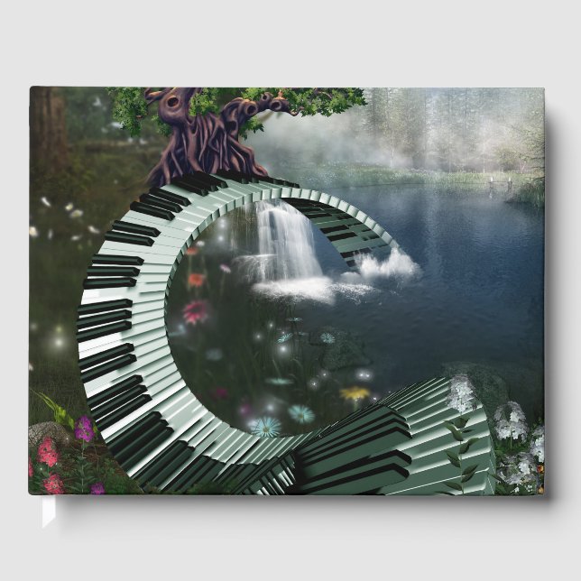 Awesome fantasy piano guest book (Front)