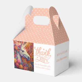 AWESOME  FLORAL UNICORN  FAVOR BOX