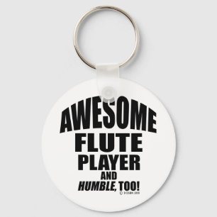 Awesome Flute Player Keychain