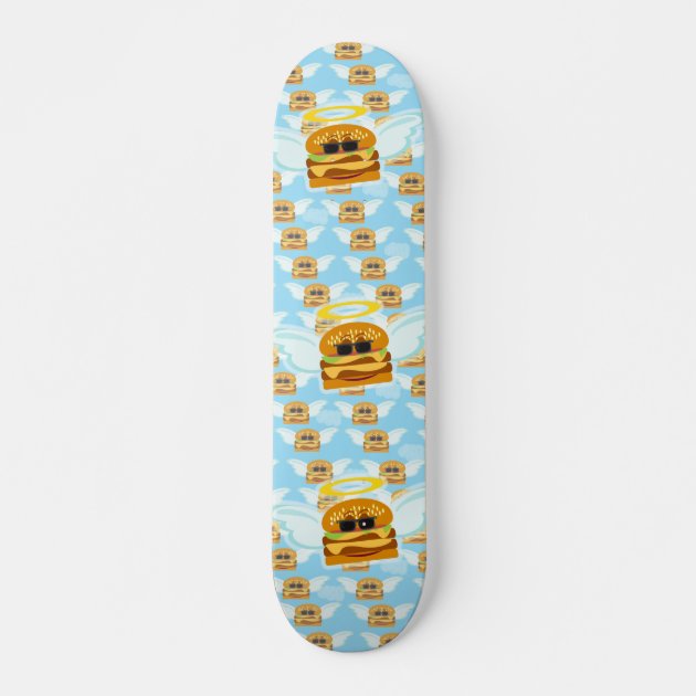 Awesome Flying Cheeseburger Heaven Skateboard | Zazzle