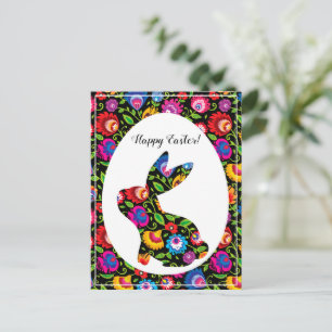 Awesome Folklore Easter bunny, customizable Postcard