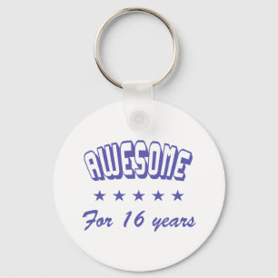 Awesome For 16 Years Keychain