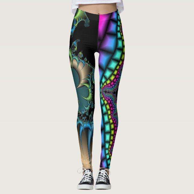 Awesome Fractured Fractal Leggings (Front)