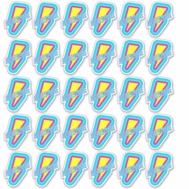 Awesome Fun Cute Teacher Reward Comment Stickers (Front)