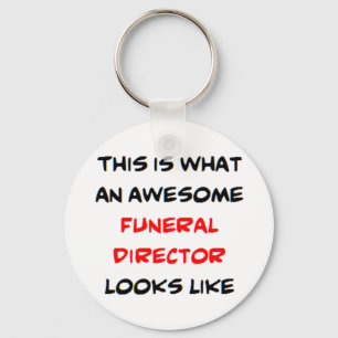 awesome funeral director keychain