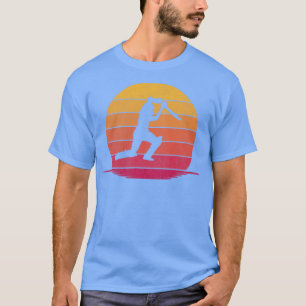 Awesome Funny Cricket Gift Hobby Silhouette Sunset T-Shirt