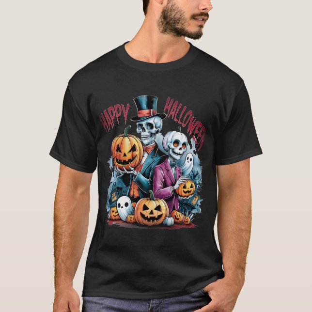 Awesome Funny Halloween Inspired Scene  T-Shirt (Front)