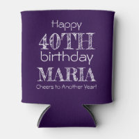 Awesome Funny Happy 40th Birthday Dark Purple