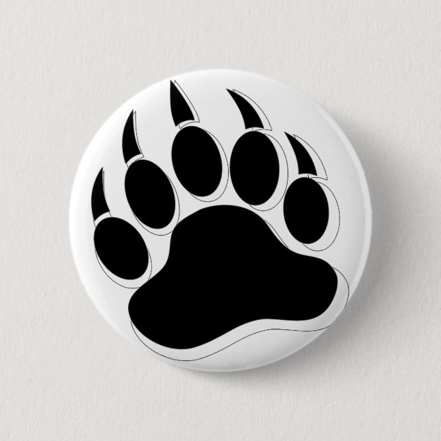 Awesome Gay Bear claw B&W 3D effect 2 Inch Round Button (Front)