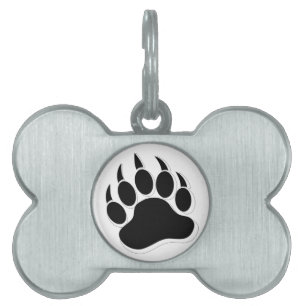 Awesome Gay Bear claw B&W 3D effect Pet Tag