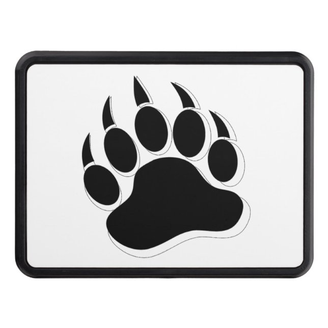 Awesome Gay Bear claw B&W Bear Paw Trailer Hitch Cover (Front)