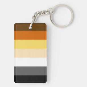 AWESOME GAY PRIDE AND BEAR PRIDE COLORS KEYCHAIN