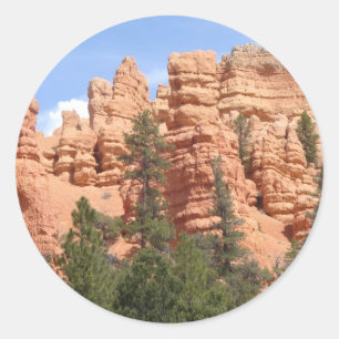 Awesome Geologic Formations at Red Canyon, Utah Classic Round Sticker