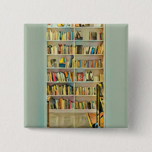 Awesome gifts for book lovers 2 inch square button