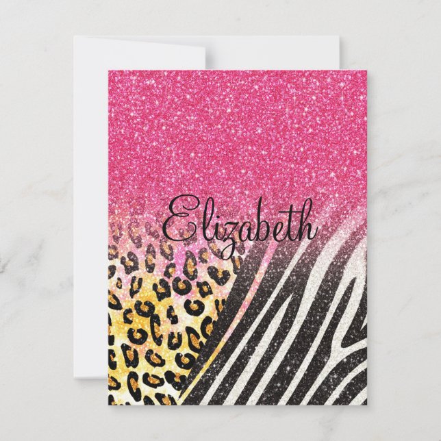 Awesome girly trendy leopard print, zebra stripes (Front)