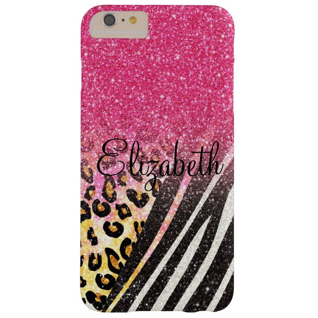 Awesome girly trendy leopard print, zebra stripes Case-Mate iPhone case (Back)