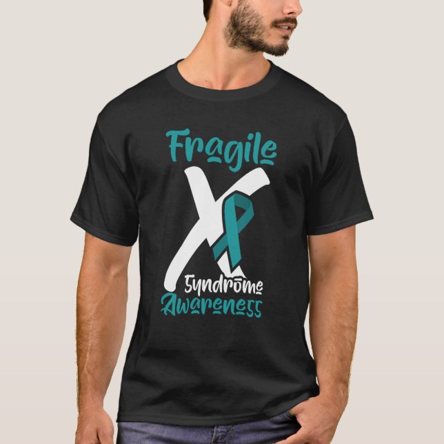 Awesome Gloves For Fighter Fragile X Syndrome T-Shirt (Front)