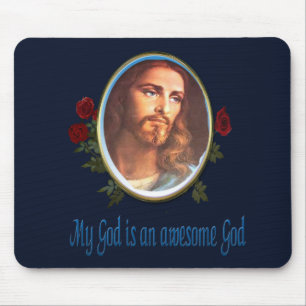 Awesome God Christian Mouse pad