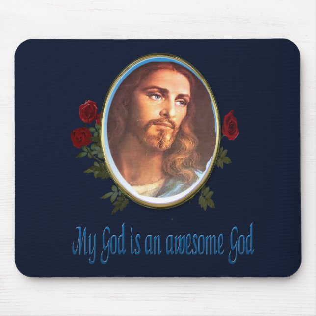 Awesome God Christian Mouse pad (Front)