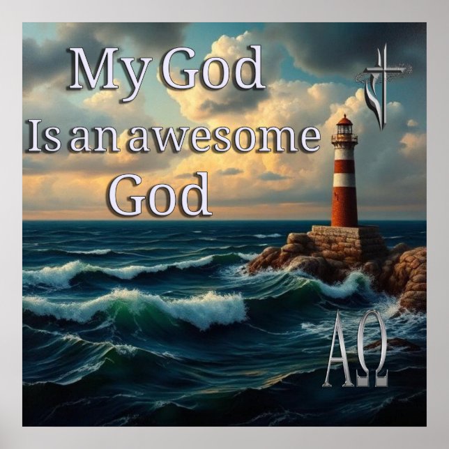 Awesome God Christian Poster (Front)