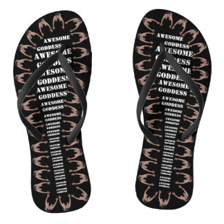 Awesome Goddess Army (NARROW STRAPS) Flip Flops