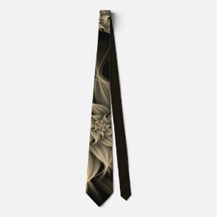Awesome Gold Flower Fractal Tie