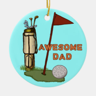 Awesome Golf Dad  Ceramic Ornament