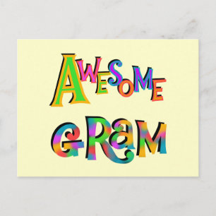 Awesome Gram T-shirts and Gifts Postcard