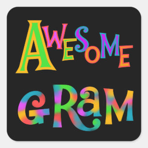 Awesome Gram T-shirts and Gifts Square Sticker