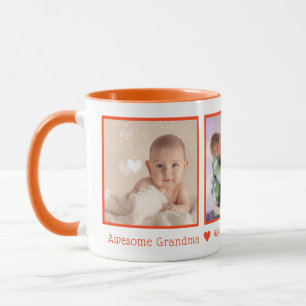 Awesome Grandma Multi Photo Personalized Mug