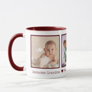 Awesome Grandma Multi Photo Personalized Mug