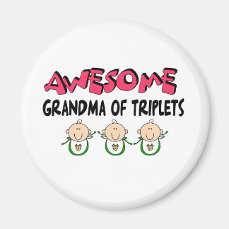 AWESOME GRANDMA of TRIPLETS Magnet
