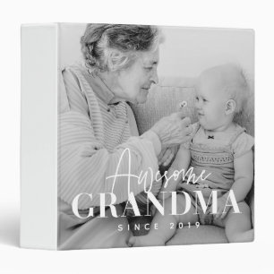 Awesome Grandma Since 20XX Simple Elegant Photo Binder