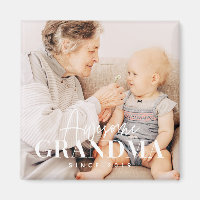 Awesome Grandma Since 20XX Simple Elegant Photo