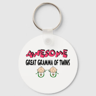 AWESOME GREAT GRAMMA of TWINS Keychain